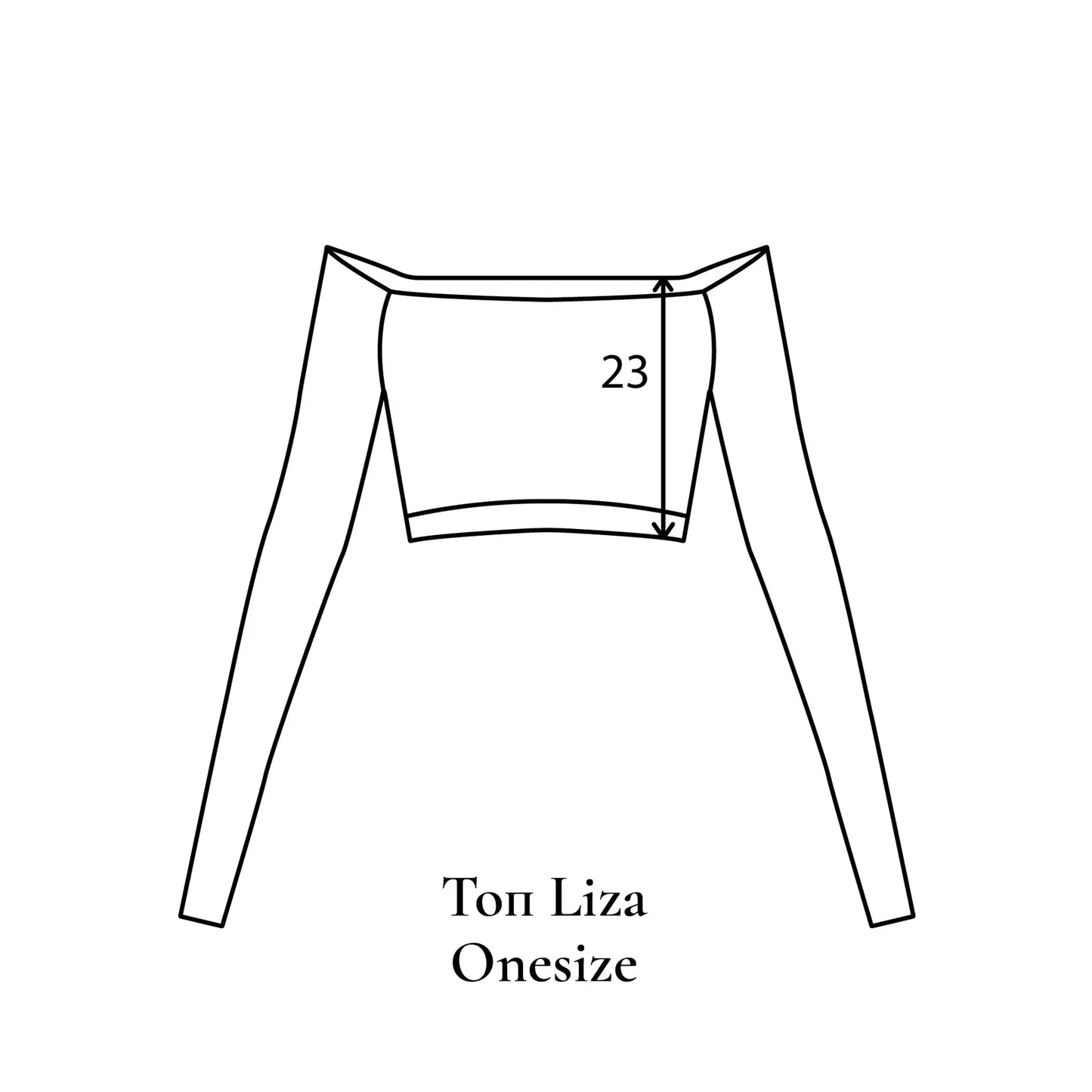 Топ з відкритими плечима Liza